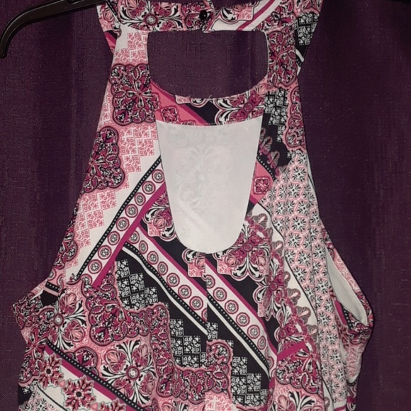 NWOT PINK MULTI COLORED STRAPLESS MAXI DRESS - Picture 4 of 4